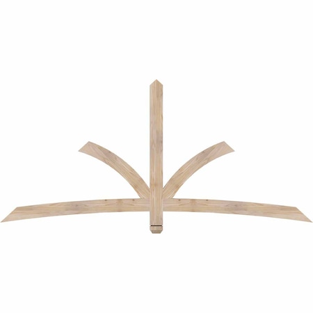 Ekena Millwork Davenport Smooth Timber Gable Bracket, Douglas Fir, 84"W x 38"H x 1 1/2"D x 3 1/2"F, 11/12 Pitch GBW084X38X0204DAV00SDF